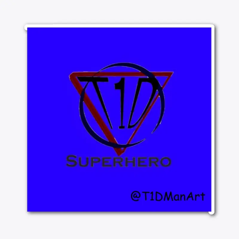 T1D Superhero Logo Blue